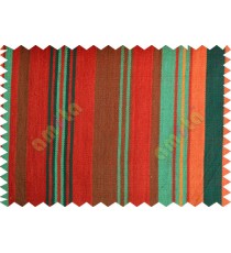 Blue orange red and dark blue stripes main cotton curtain designs